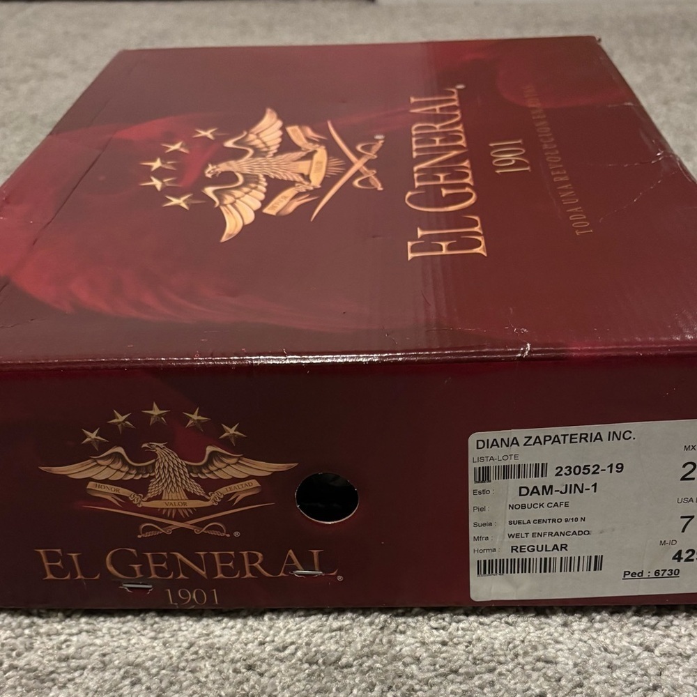 El General Brown and Red Embroidered Heeled Boots - Picture 9 of 9
